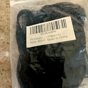 Black flat shoelaces 2 pair